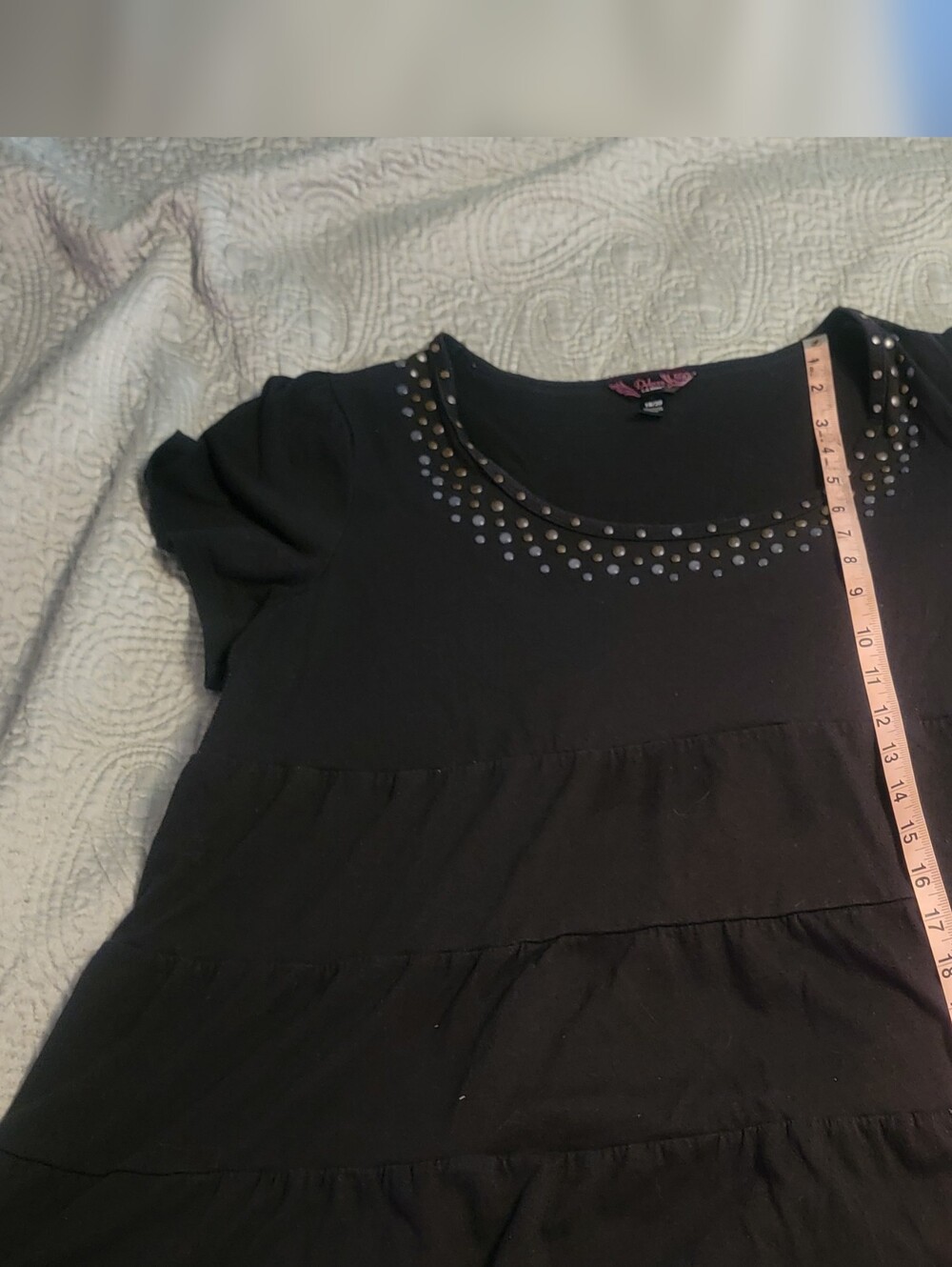 L.A. Blues Black Tee with Dot Trim